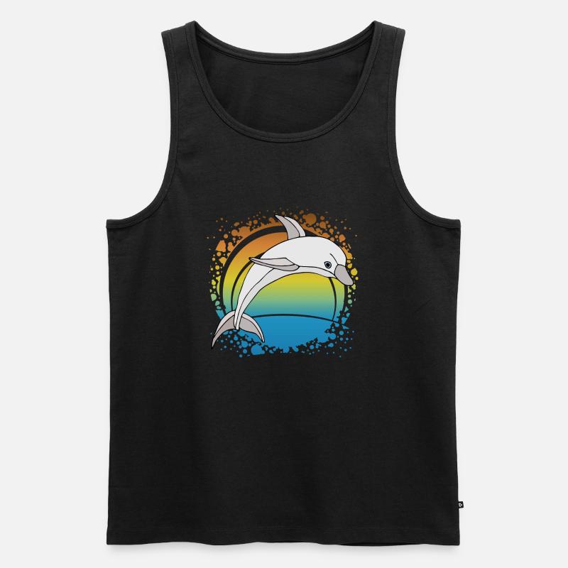 Delfin - Männer Premium Bio Tank Top - Schwarz
