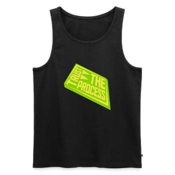 trust the process Zitat - Männer Premium Bio Tank Top - Schwarz - Vorne - AI Model Male 178 light (178cm)