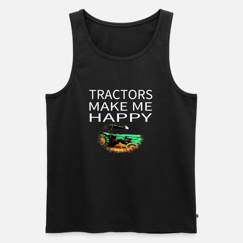 Traktor - Männer Premium Bio Tank Top - Schwarz