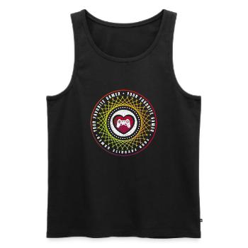 Amusing Chicks Of Pleasant Tribes Of Gaming Quote - Men's Premium Organic Tank Top - black - Front - AI Model Male 178 light (178cm)
