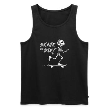 Skaterboard Skater Skate or die - Männer Premium Bio Tank Top - Schwarz - Vorne - Michal (187cm)