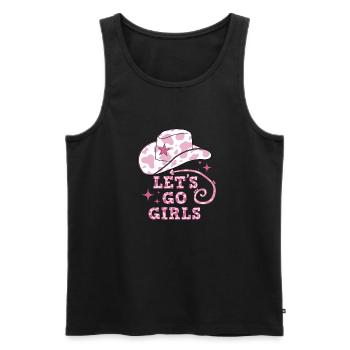 Let’s Go Girls - Débardeur bio Premium Homme - noir - Devant - Michal (187cm)