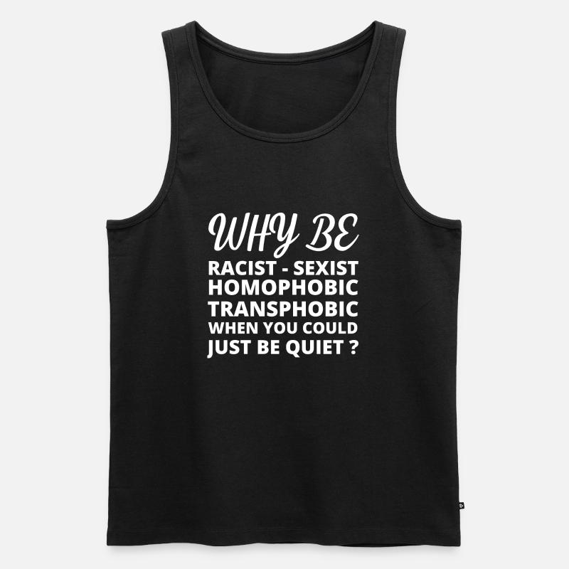 Warum Be - Männer Premium Bio Tank Top - Schwarz