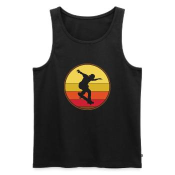 Skateboarder Skateboard Skater - Männer Premium Bio Tank Top - Schwarz - Vorne - Michal (187cm)