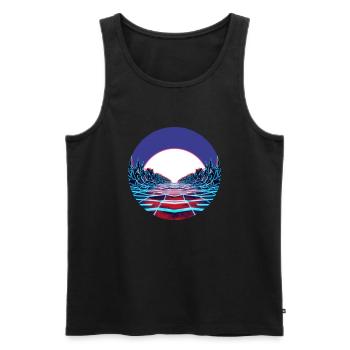 metaverse - Männer Premium Bio Tank Top - Schwarz - Vorne - Michal (187cm)