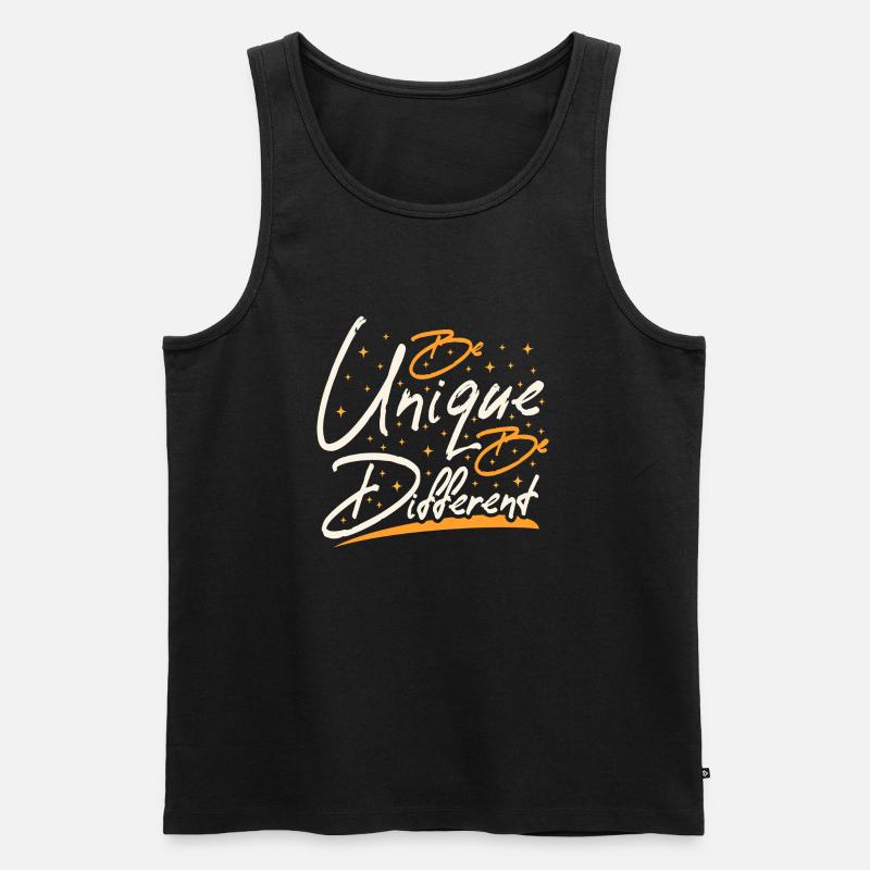 Be Unique Be Different - Men's Premium Organic Tank Top - black