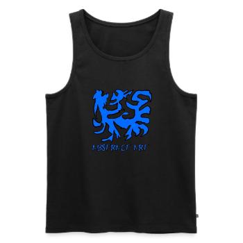 Art abstrait en bleu - Débardeur bio Premium Homme - noir - Devant - Michal (187cm)