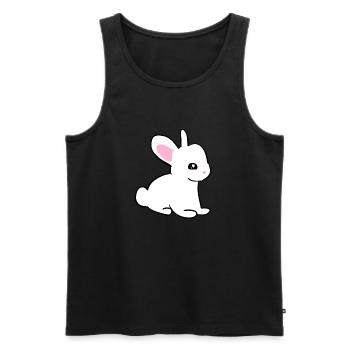 Lapin Symbole Animal Bébé Doux - Débardeur bio Premium Homme - noir - Devant - AI Model Male 178 light (178cm)