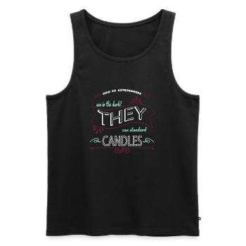 funny birthday present planets astronomy lovers - Men's Premium Organic Tank Top - black - Front - Michal (187cm)