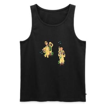 lustiges Forscherteam - Männer Premium Bio Tank Top - Schwarz - Vorne - AI Model Male 178 light (178cm)