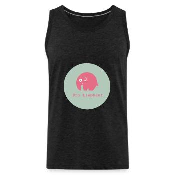 Pro Elephant - Männer Premium Bio Tank Top - Anthrazit - Vorne - Alexander (188cm)