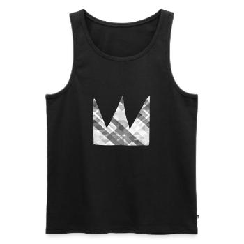 krone grau symbol form - Männer Premium Bio Tank Top - Schwarz - Vorne - Michal (187cm)