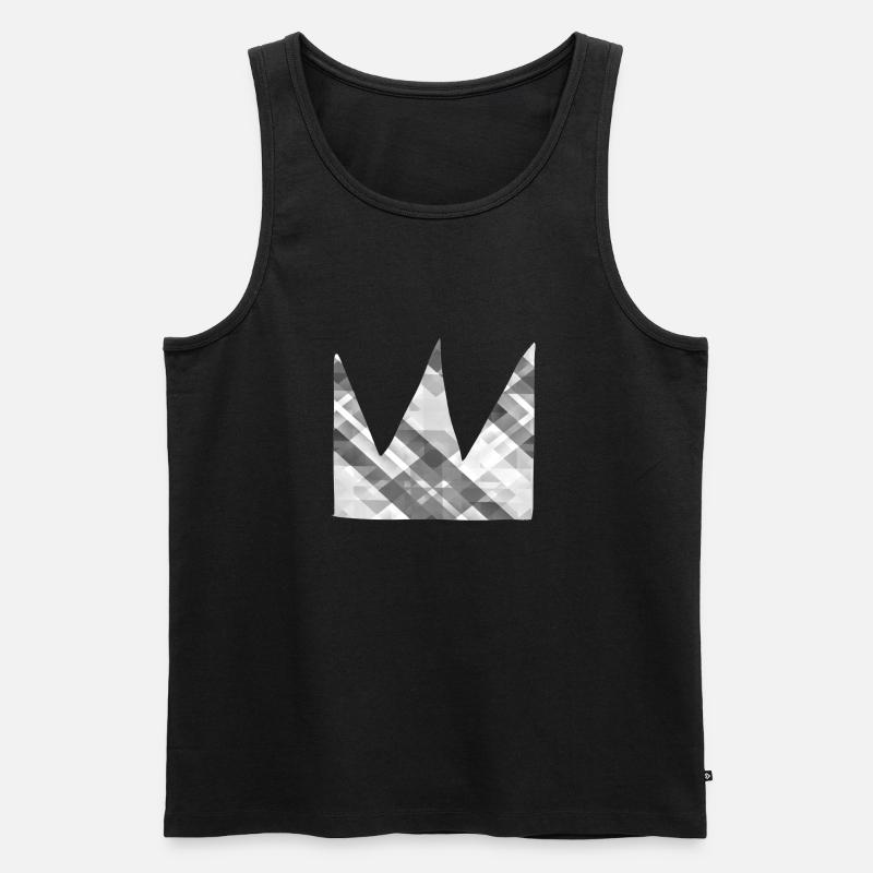 krone grau symbol form - Männer Premium Bio Tank Top - Schwarz