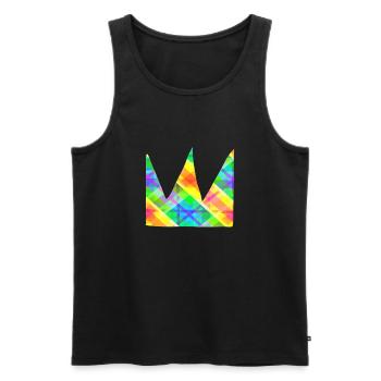 crown symbol royal shape - Men's Premium Organic Tank Top - black - Front - Michal (187cm)