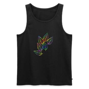 Blatt Symbol Natur bunt rgb Blätter - Männer Premium Bio Tank Top - Schwarz - Vorne - AI Model Male 178 light (178cm)