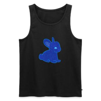 Hase Symbol Tier Baby blau glitzer - Männer Premium Bio Tank Top - Schwarz - Vorne - AI Model Male 178 light (178cm)