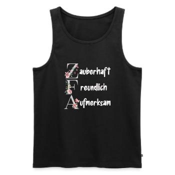 ZFA, Zahnmedizinische Fachangestellte - Männer Premium Bio Tank Top - Schwarz - Vorne - Michal (187cm)