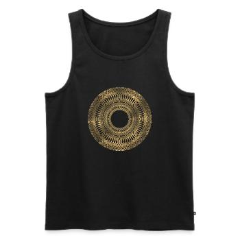 MANDALA 027 - Débardeur bio Premium Homme - noir - Devant - Michal (187cm)