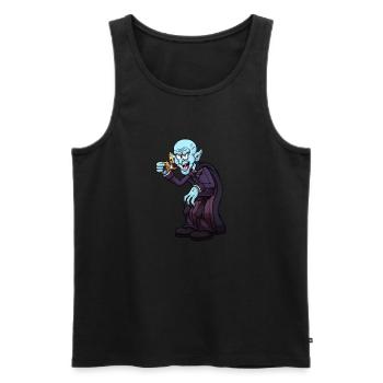 Creepy Vampire - Men's Premium Organic Tank Top - black - Front - Michal (187cm)