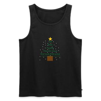 Noel christmas - Men's Premium Organic Tank Top - black - Front - AI Model Male 178 light (178cm)