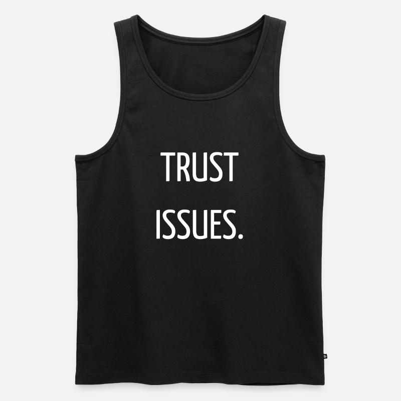 Vertrauensprobleme - Männer Premium Bio Tank Top - Schwarz