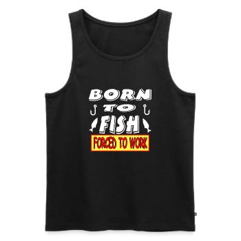 Angeln - Männer Premium Bio Tank Top - Schwarz - Vorne - Michal (187cm)