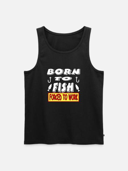 fishing - Men's Premium Organic Tank Top - black