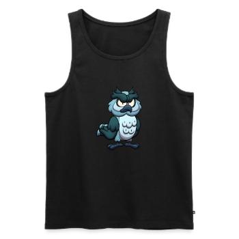 Evil Owl - Men's Premium Organic Tank Top - black - Front - AI Model Male 178 light (178cm)