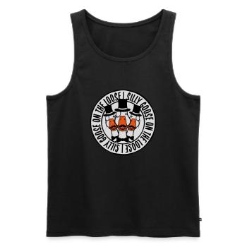 goose on the loose - Männer Premium Bio Tank Top - Schwarz - Vorne - AI Model Male 178 light (178cm)