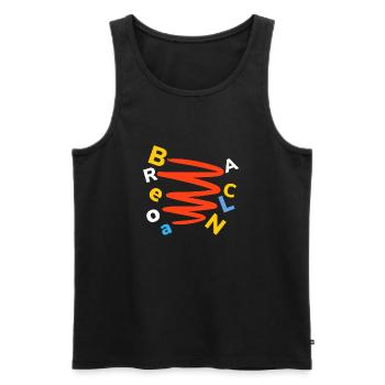 Barcelona - Männer Premium Bio Tank Top - Schwarz - Vorne - Michal (187cm)