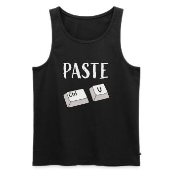 Ctrl V Insert - Men's Premium Organic Tank Top - black - Front - AI Model Male 178 light (178cm)