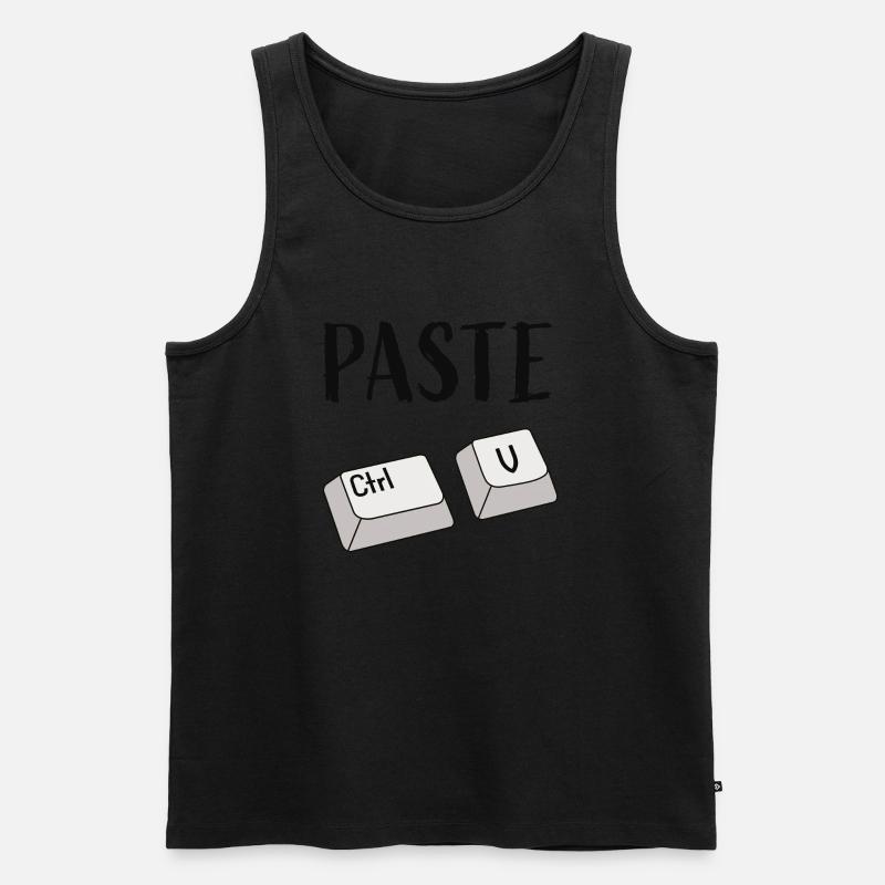 Strg V Einfügen - Männer Premium Bio Tank Top - Schwarz