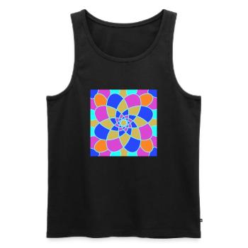 Mosaik von Rino - Männer Premium Bio Tank Top - Schwarz - Vorne - AI Model Male 178 light (178cm)