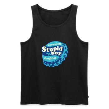 Stupid Boy Cornwall Original Bottle Top - Men's Premium Organic Tank Top - black - Front - Michal (187cm)