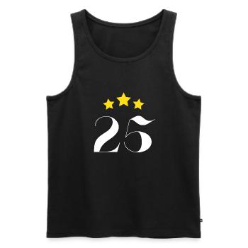 25th Anniversary Starred - Men's Premium Organic Tank Top - black - Front - AI Model Male 178 light (178cm)