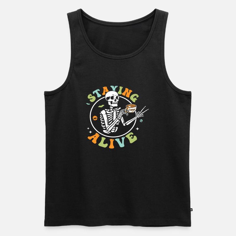 Staying Alive - Men's Premium Organic Tank Top - black