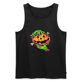spuki 2 - Männer Premium Bio Tank Top - Schwarz - Vorne - Michal (187cm)