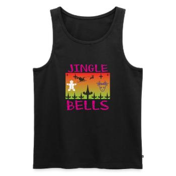 Jingle Bells - Men's Premium Organic Tank Top - black - Front - AI Model Male 178 light (178cm)