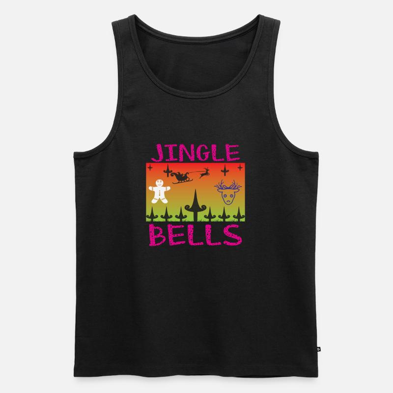 Jingle Bells - Männer Premium Bio Tank Top - Schwarz