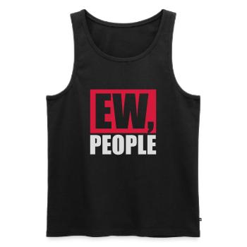 ew people citation drôle - Débardeur bio Premium Homme - noir - Devant - Michal (187cm)