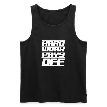 Motivation Erfolg Positive Energie Motto - Männer Premium Bio Tank Top - Schwarz - Vorne - AI Model Male 178 light (178cm)