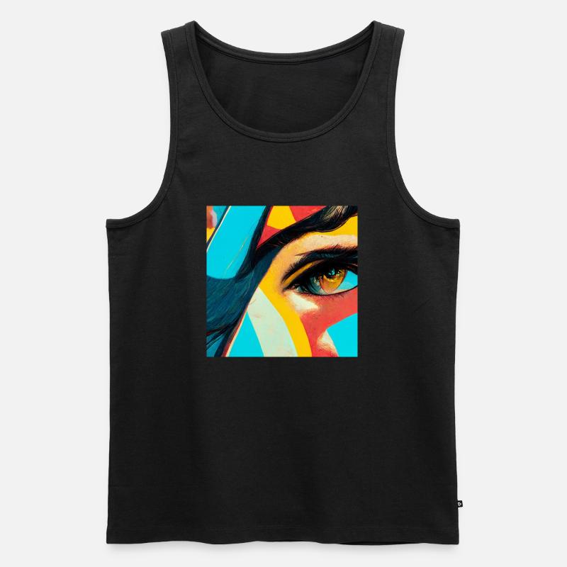 Comic Pop Art - Männer Premium Bio Tank Top - Schwarz