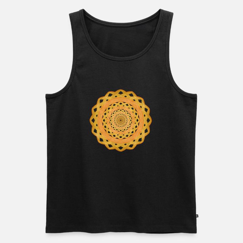 Stern der Lebensringe - Männer Premium Bio Tank Top - Schwarz