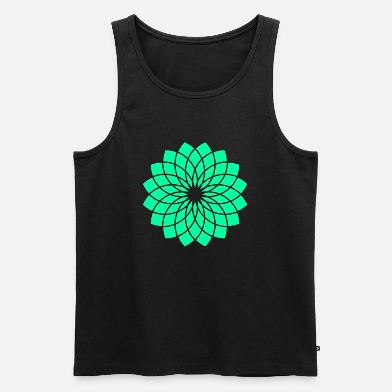 Emerald Lotus - Männer Premium Bio Tank Top - Schwarz