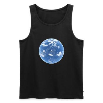 Neptun Wasser und Wolken Planet - Männer Premium Bio Tank Top - Schwarz - Vorne - Michal (187cm)
