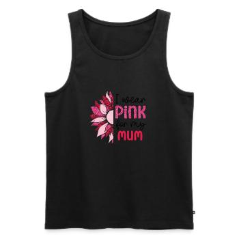 Save the Boobies mum - Men's Premium Organic Tank Top - black - Front - Michal (187cm)