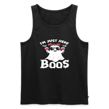 I´m just here for the Boos - Männer Premium Bio Tank Top - Schwarz - Vorne - Michal (187cm)