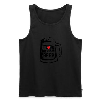 I love German beer cmug de biere - Men's Premium Organic Tank Top - black - Front - AI Model Male 178 light (178cm)