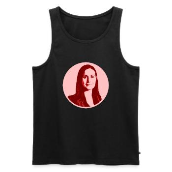 Sanna Marin - Débardeur bio Premium Homme - noir - Devant - AI Model Male 178 light (178cm)