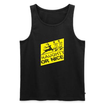 Naughty or Nice - Men's Premium Organic Tank Top - black - Front - AI Model Male 178 light (178cm)